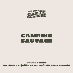 CAMPING SAUVAGE